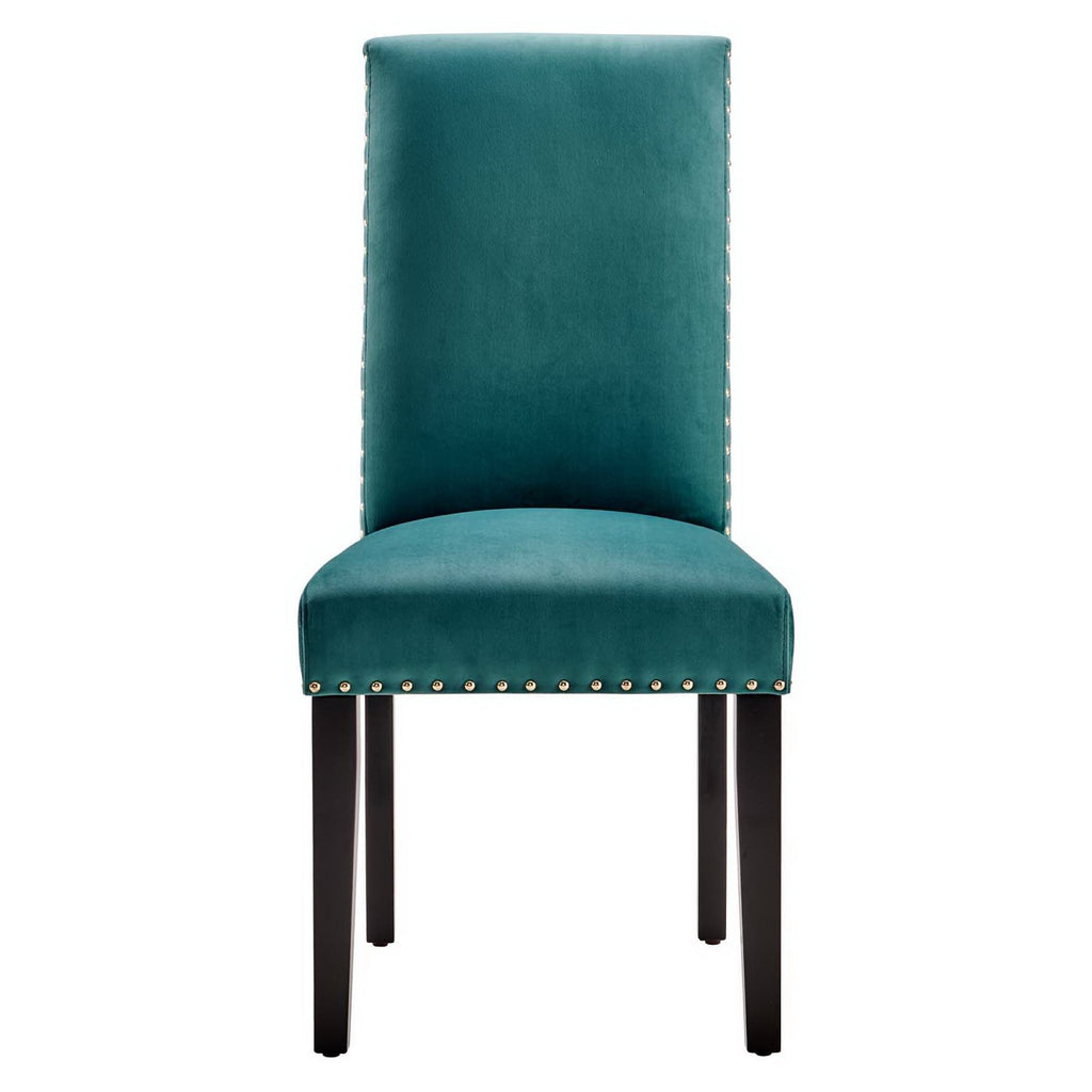 Parcel Performance Velvet Dining Side Chairs Set of 2 - Teal