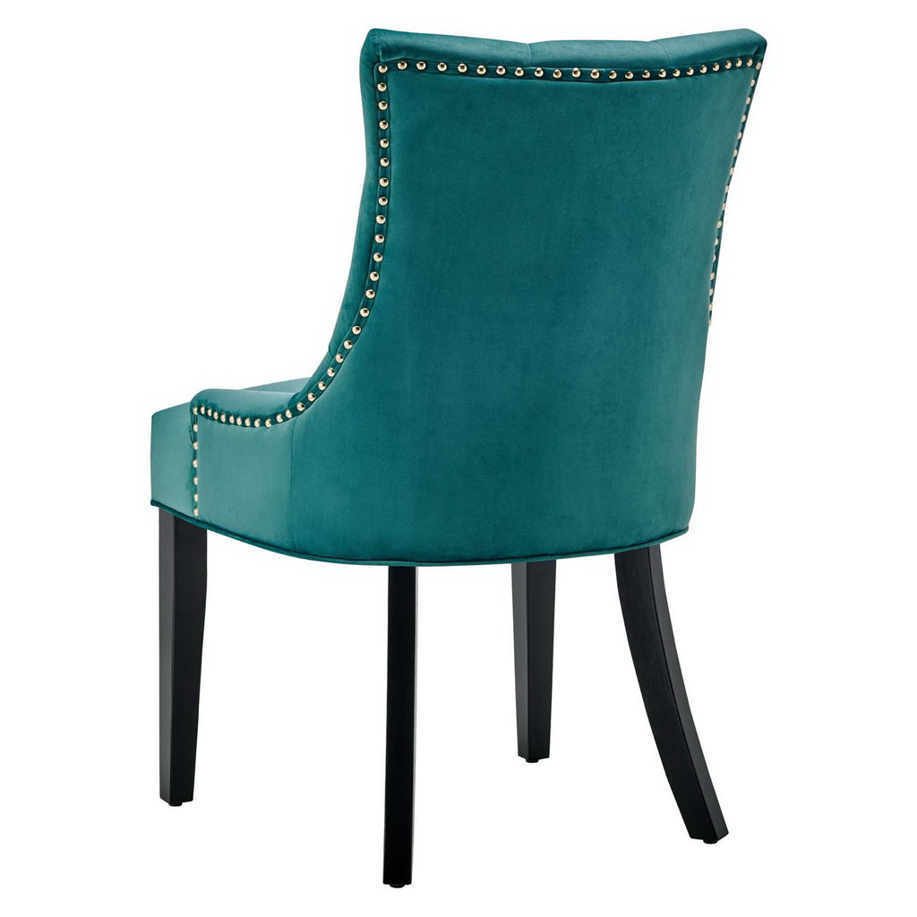 Regent Tufted Performance Velvet Dining Side Chairs Set of 2 - Teal