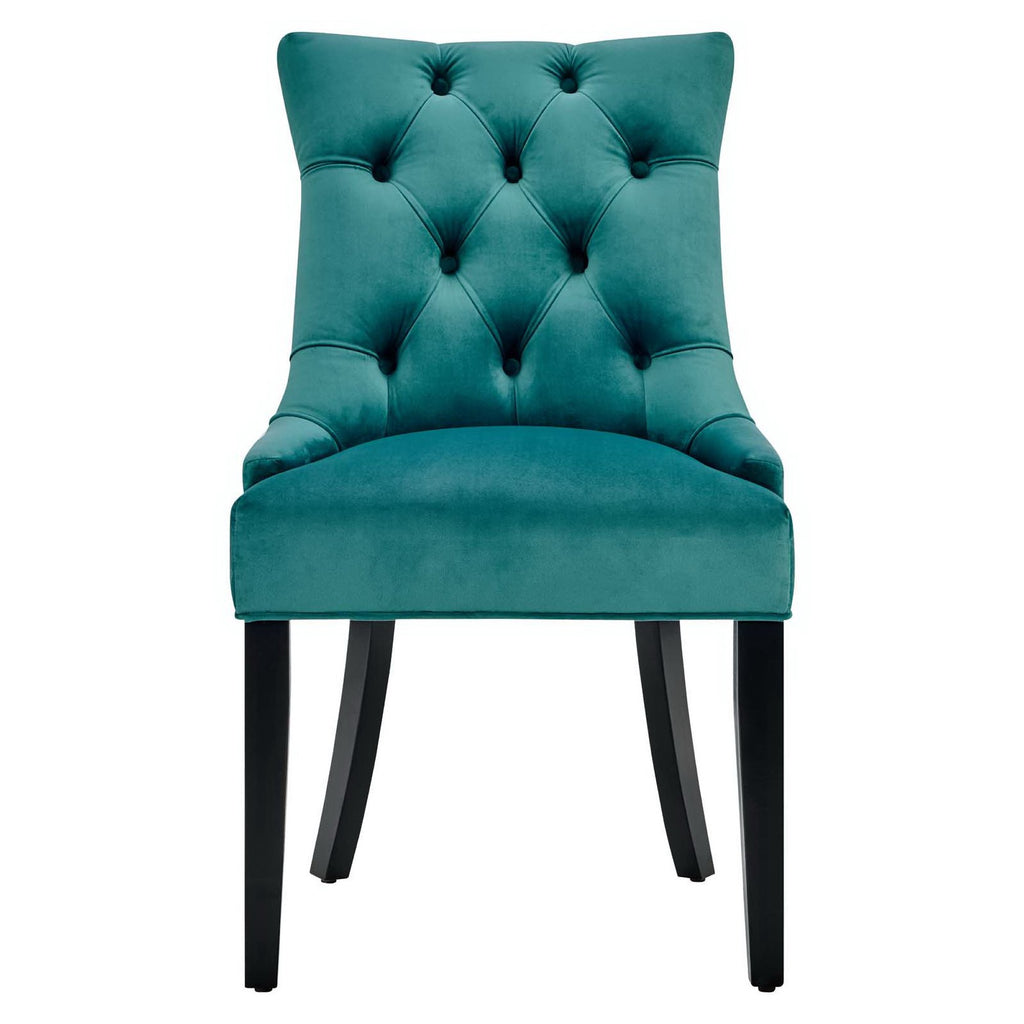 Regent Tufted Performance Velvet Dining Side Chairs Set of 2 - Teal