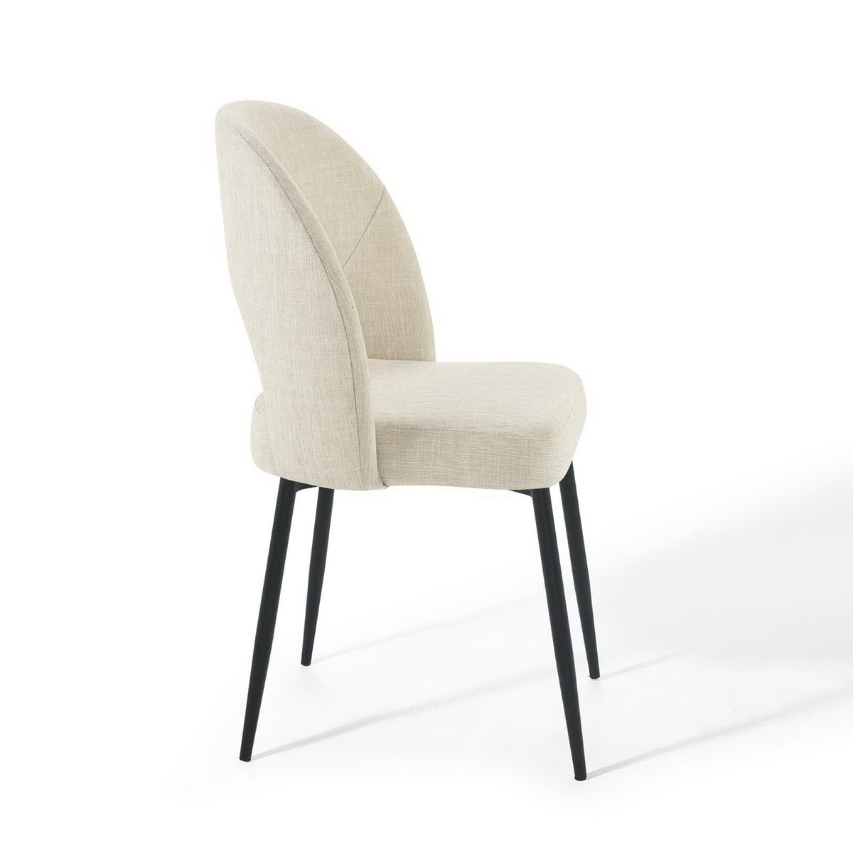 Rouse Upholstered Fabric Dining Side Chair - Black Beige