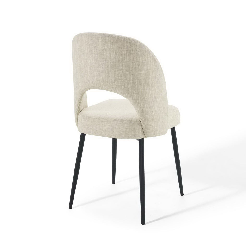 Rouse Upholstered Fabric Dining Side Chair - Black Beige