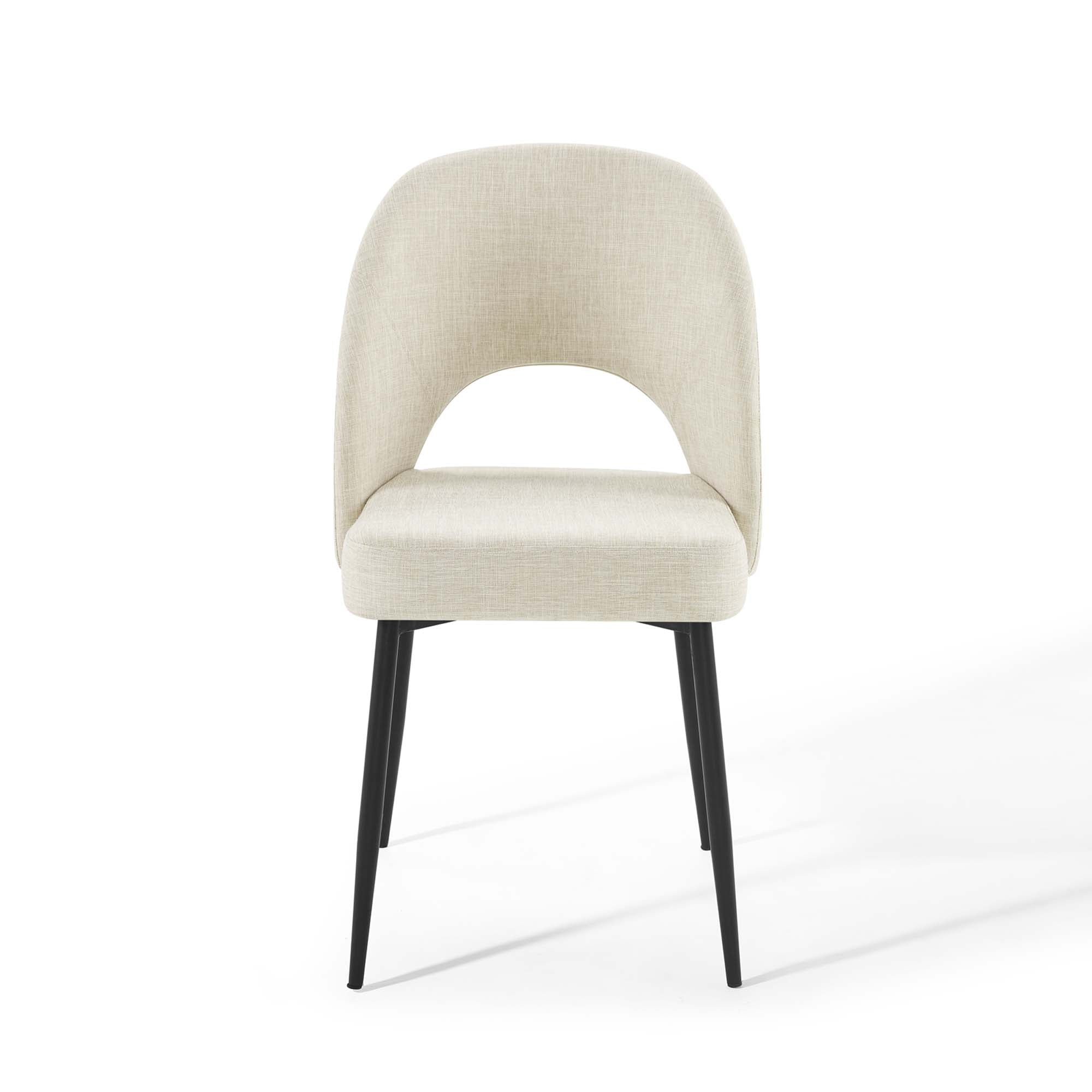 Rouse Upholstered Fabric Dining Side Chair - Black Beige