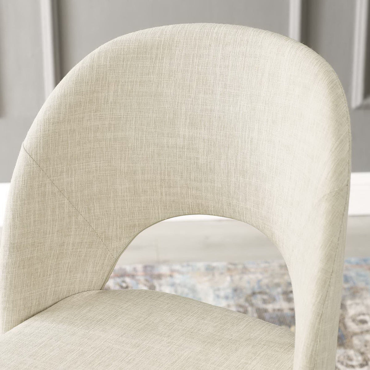 Rouse Upholstered Fabric Dining Side Chair - Black Beige