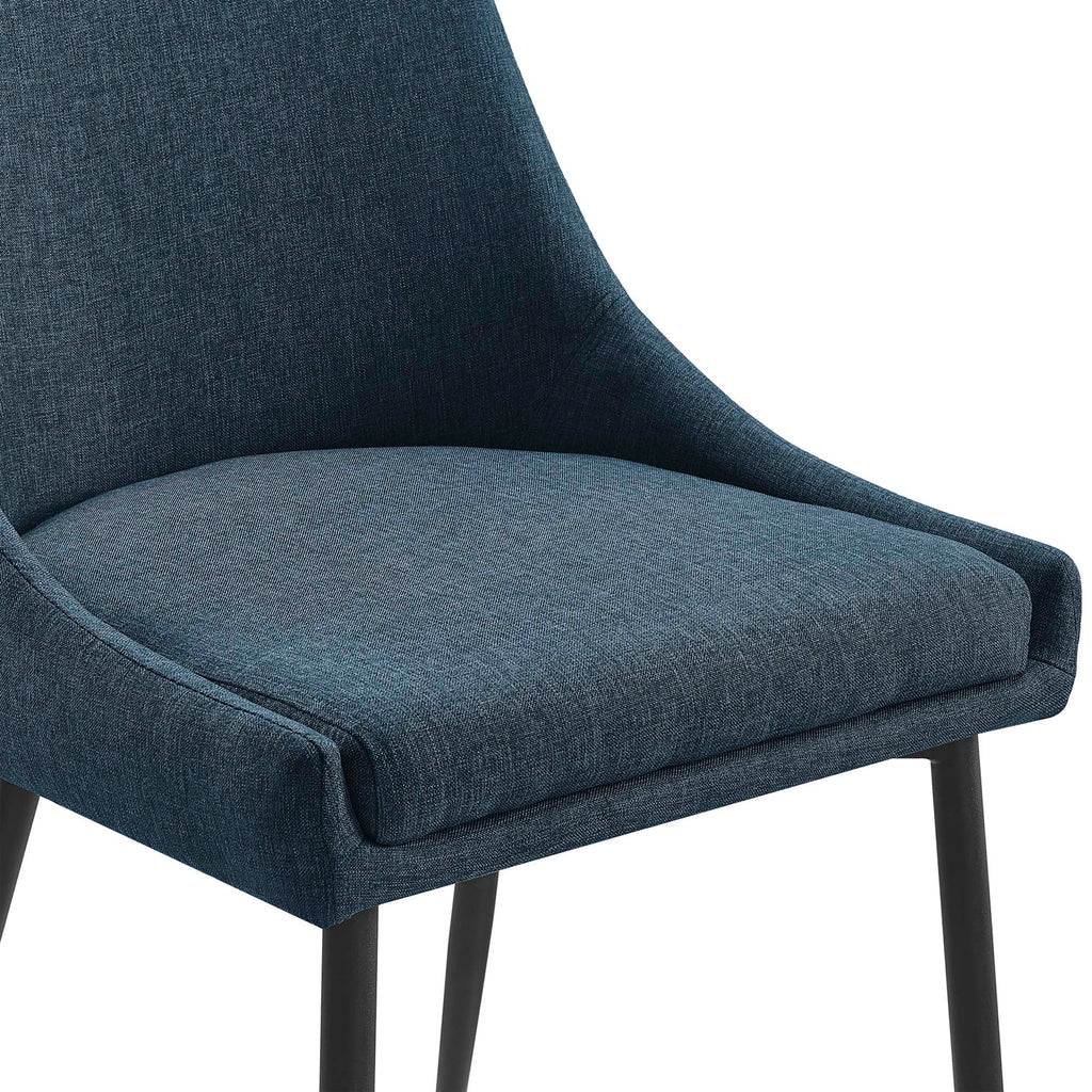 Viscount Upholstered Fabric Dining Chairs Set of 2 - Black Azure