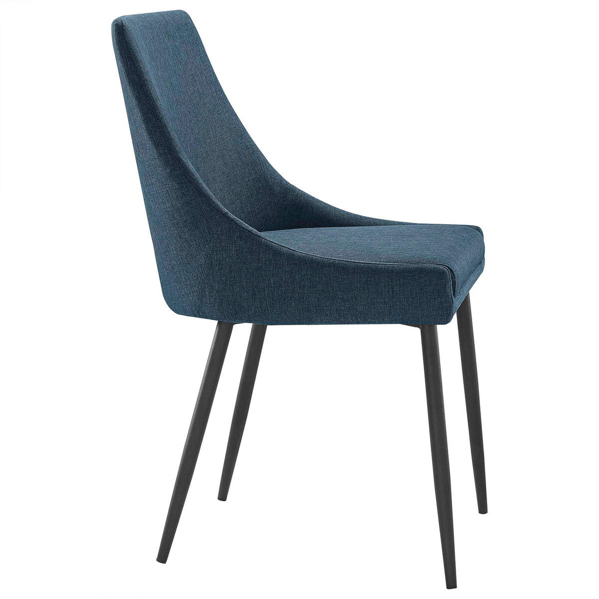 Viscount Upholstered Fabric Dining Chairs Set of 2 - Black Azure