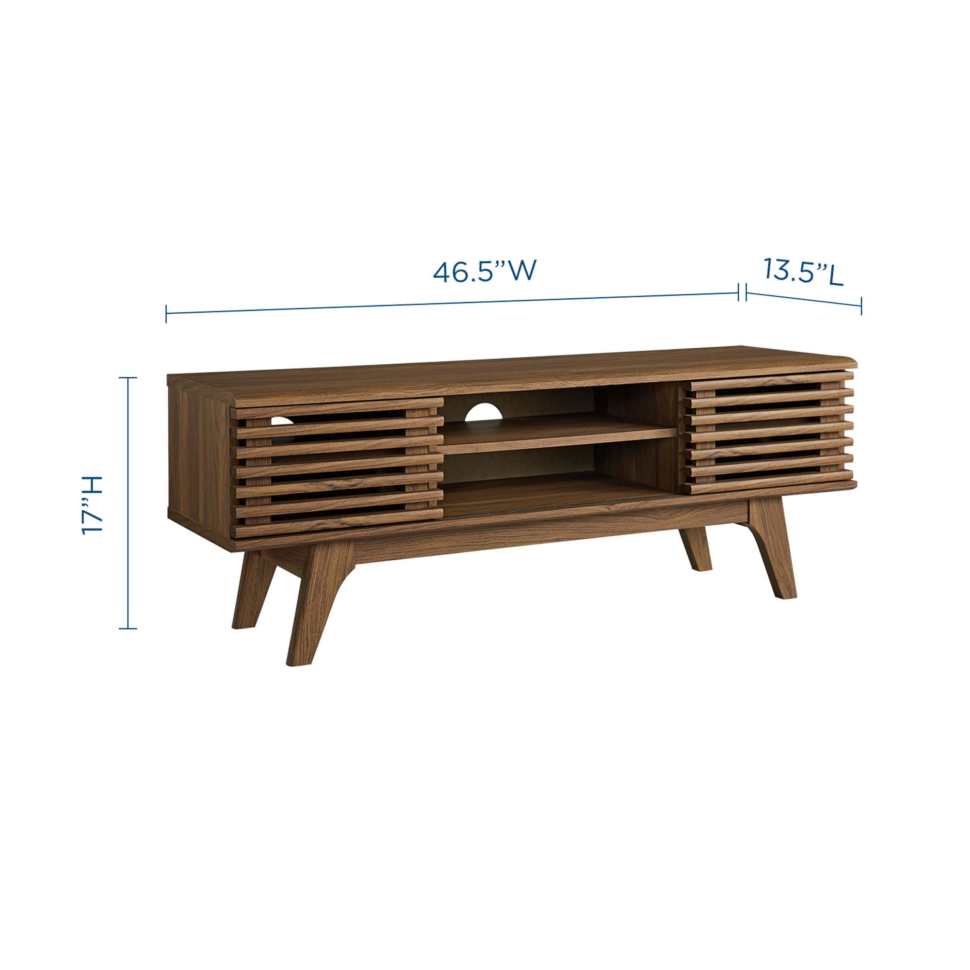 Render 46" Media Console TV Stand - Walnut
