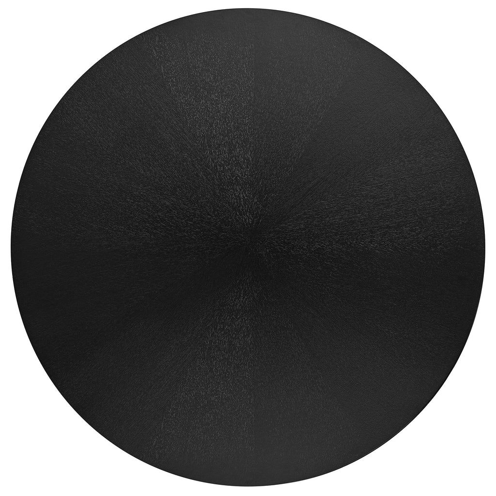Crossroads 47" Round Wood Dining Table - Black