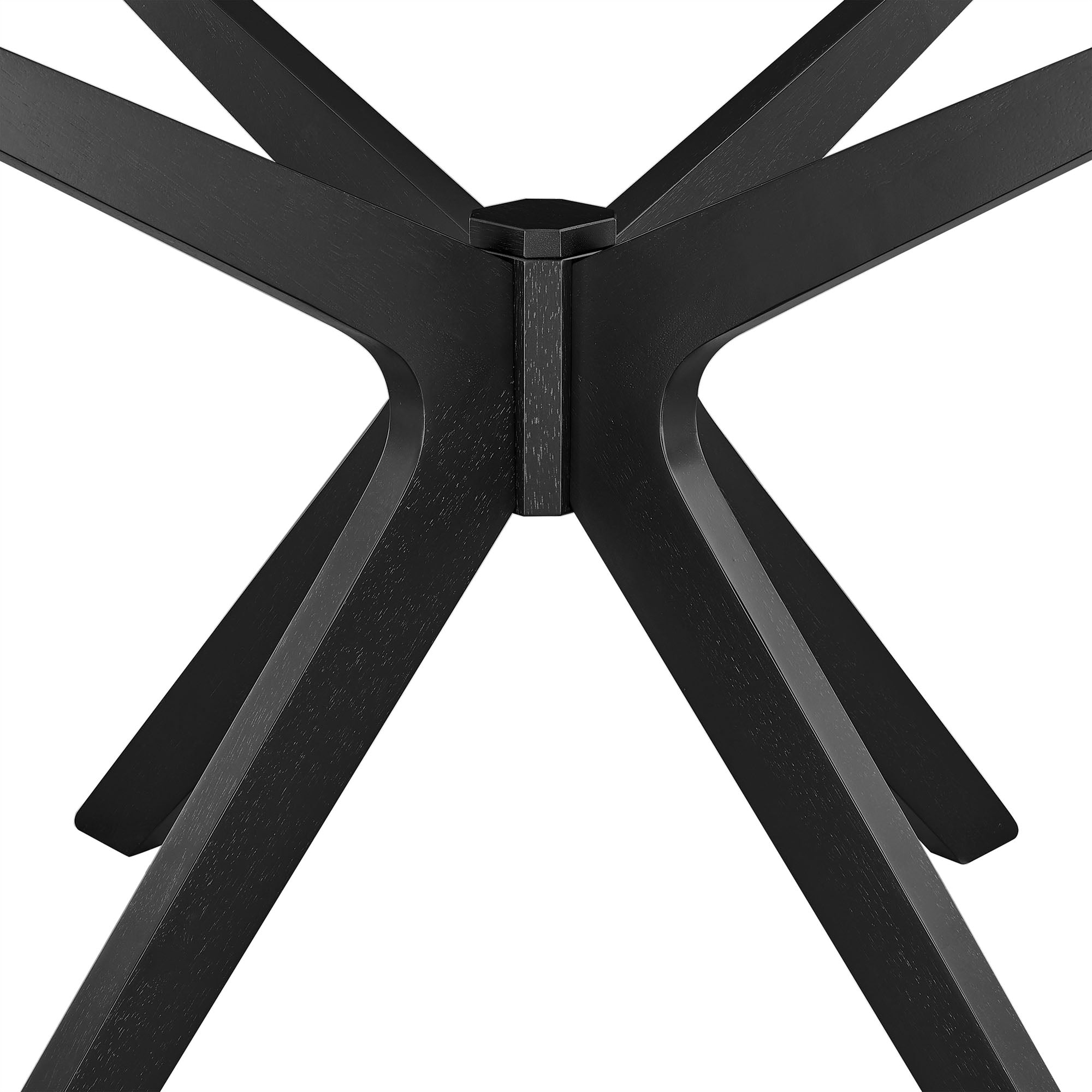 Crossroads 47" Round Wood Dining Table - Black