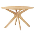 Crossroads 47" Round Wood Dining Table - Oak