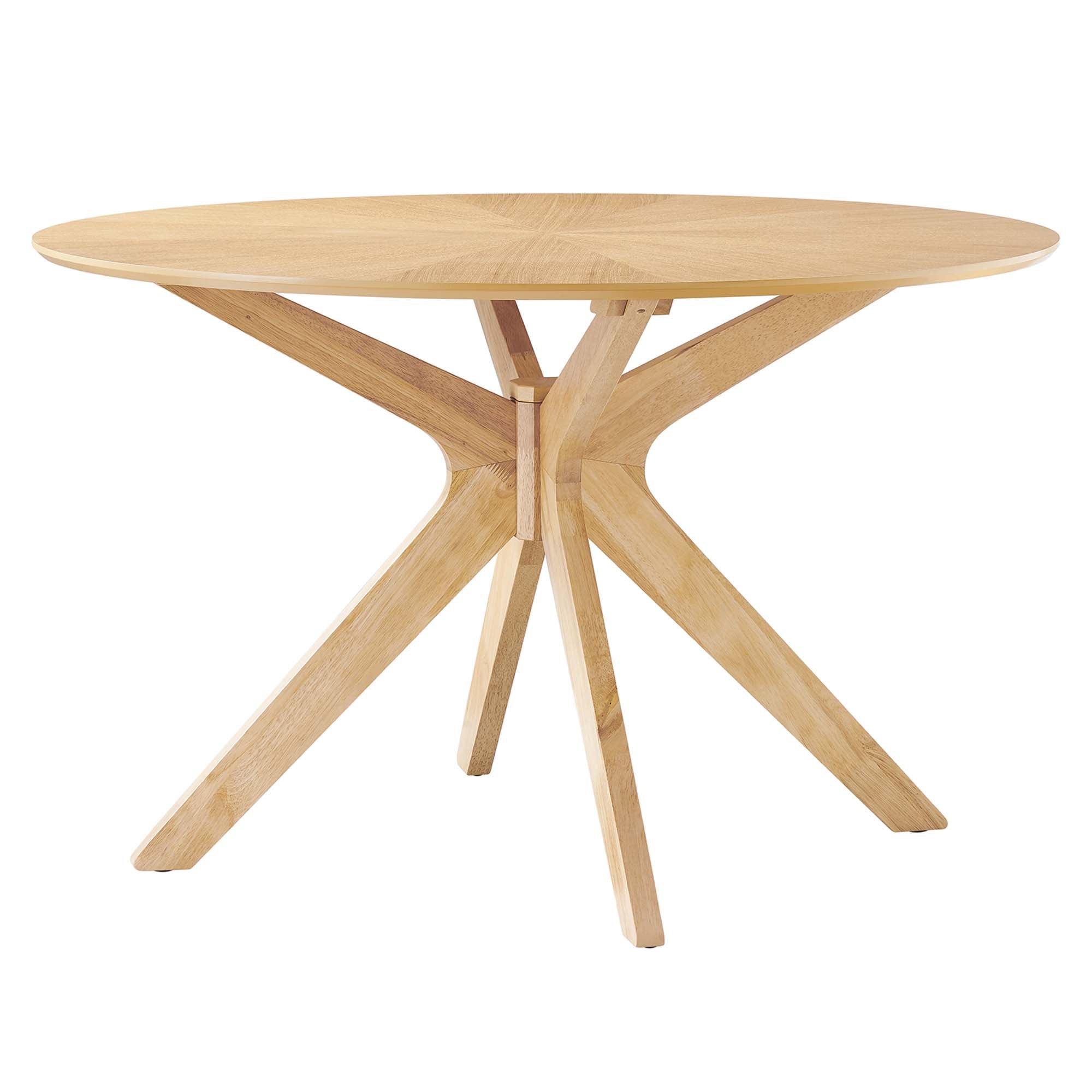 Crossroads 47" Round Wood Dining Table - Oak