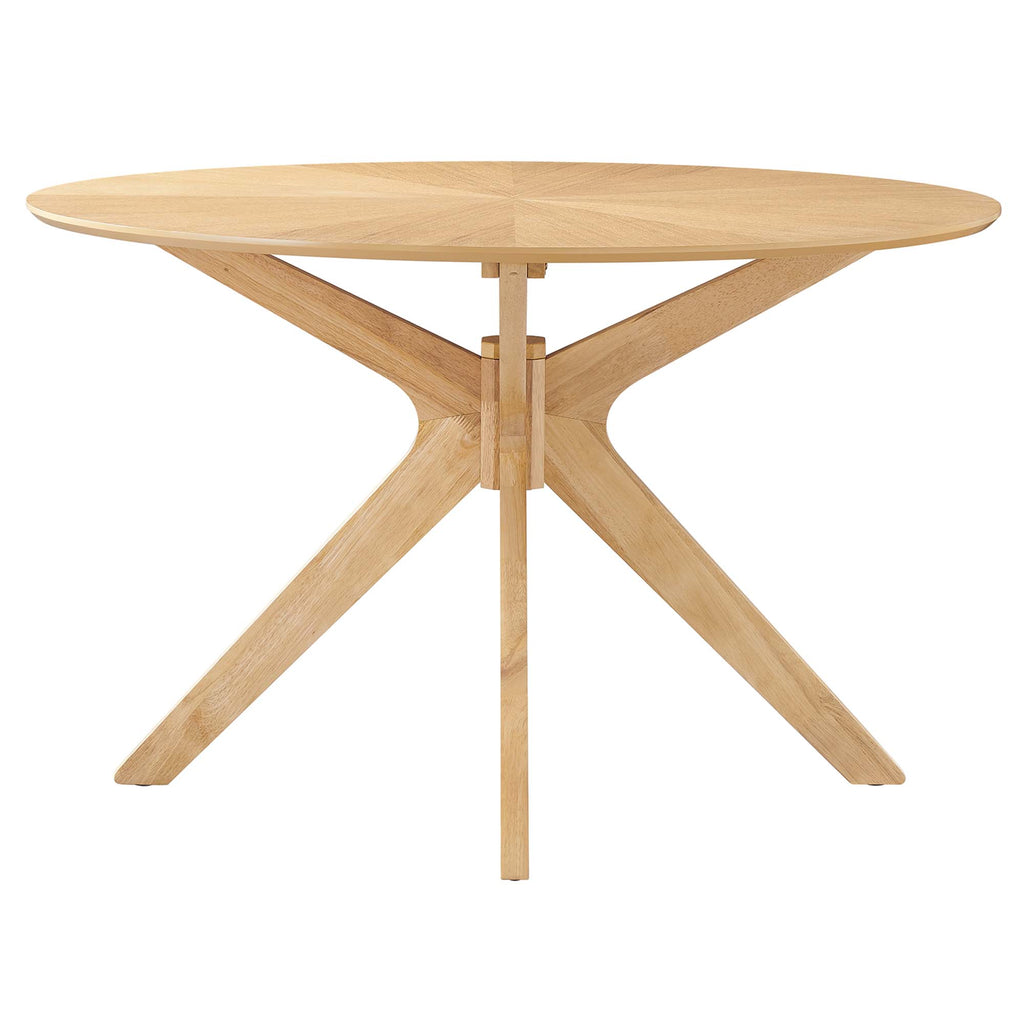 Crossroads 47" Round Wood Dining Table - Oak