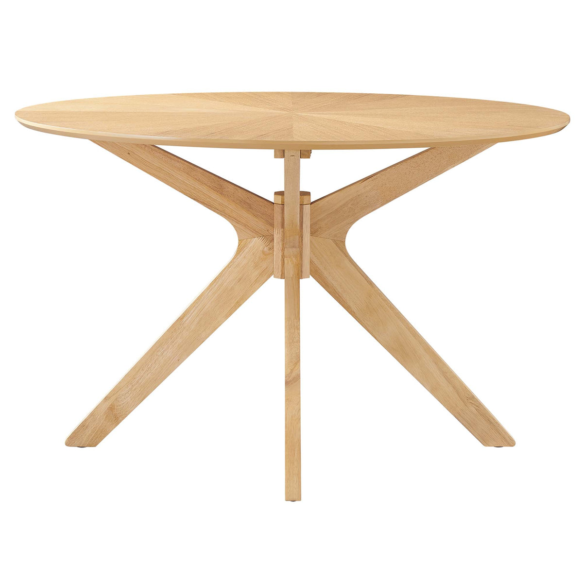 Crossroads 47" Round Wood Dining Table - Oak