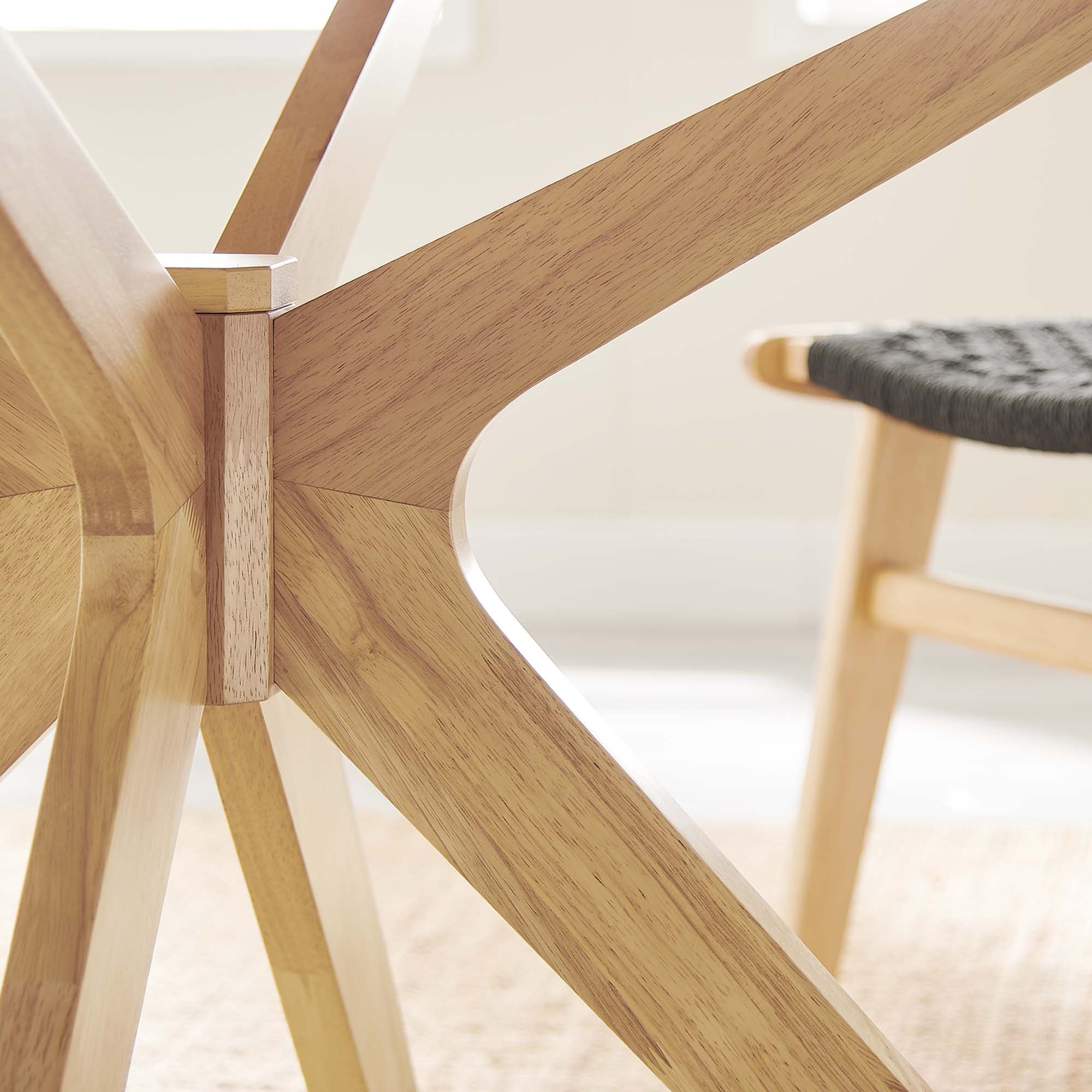 Crossroads 47" Round Wood Dining Table - Oak