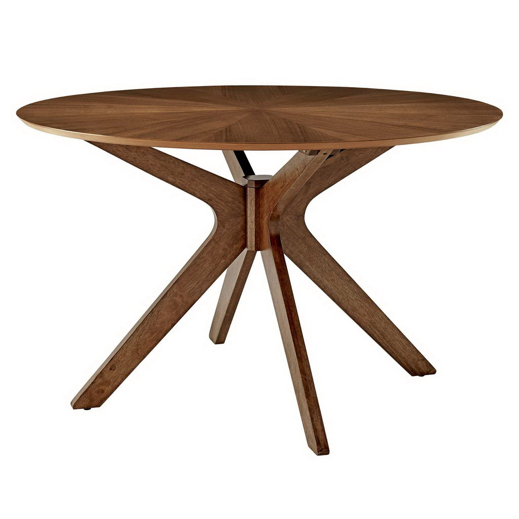 Crossroads 47" Round Wood Dining Table - Walnut