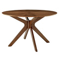 Crossroads 47" Round Wood Dining Table - Walnut