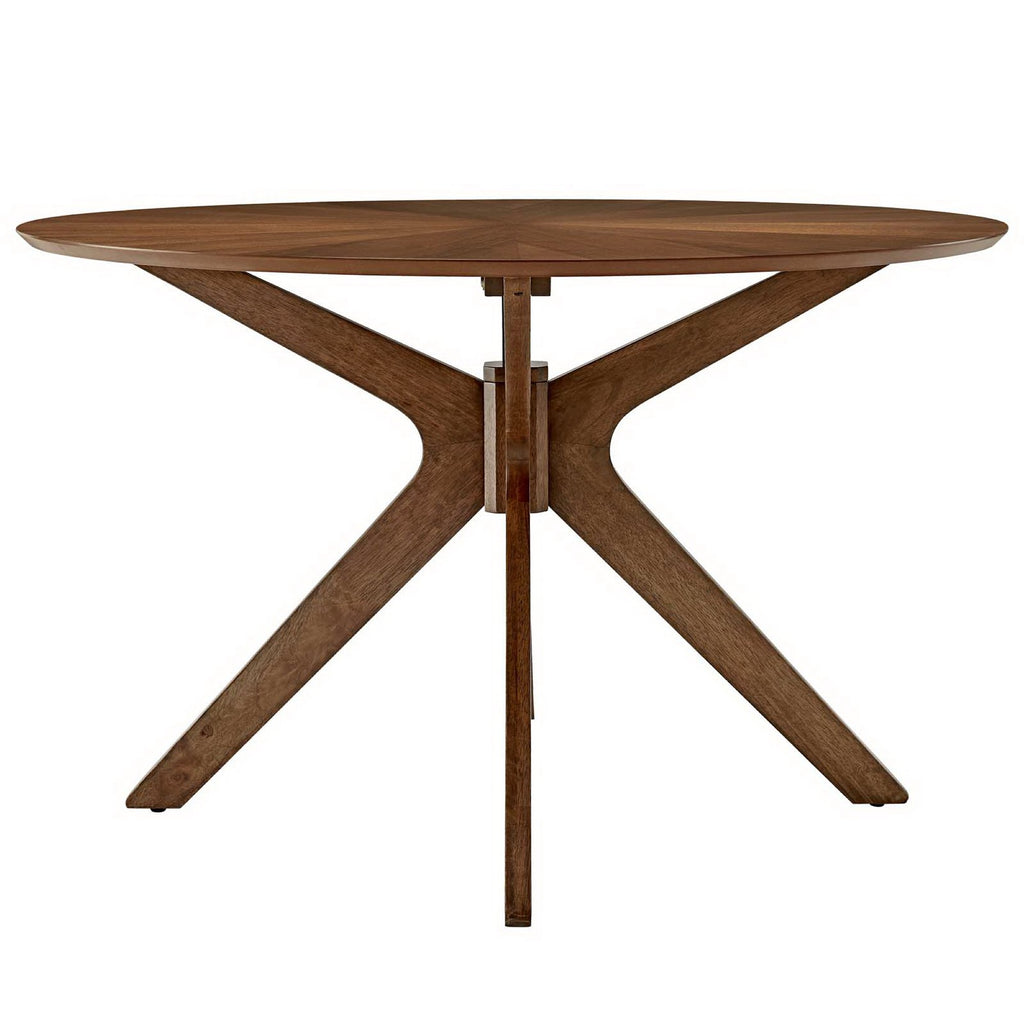Crossroads 47" Round Wood Dining Table - Walnut