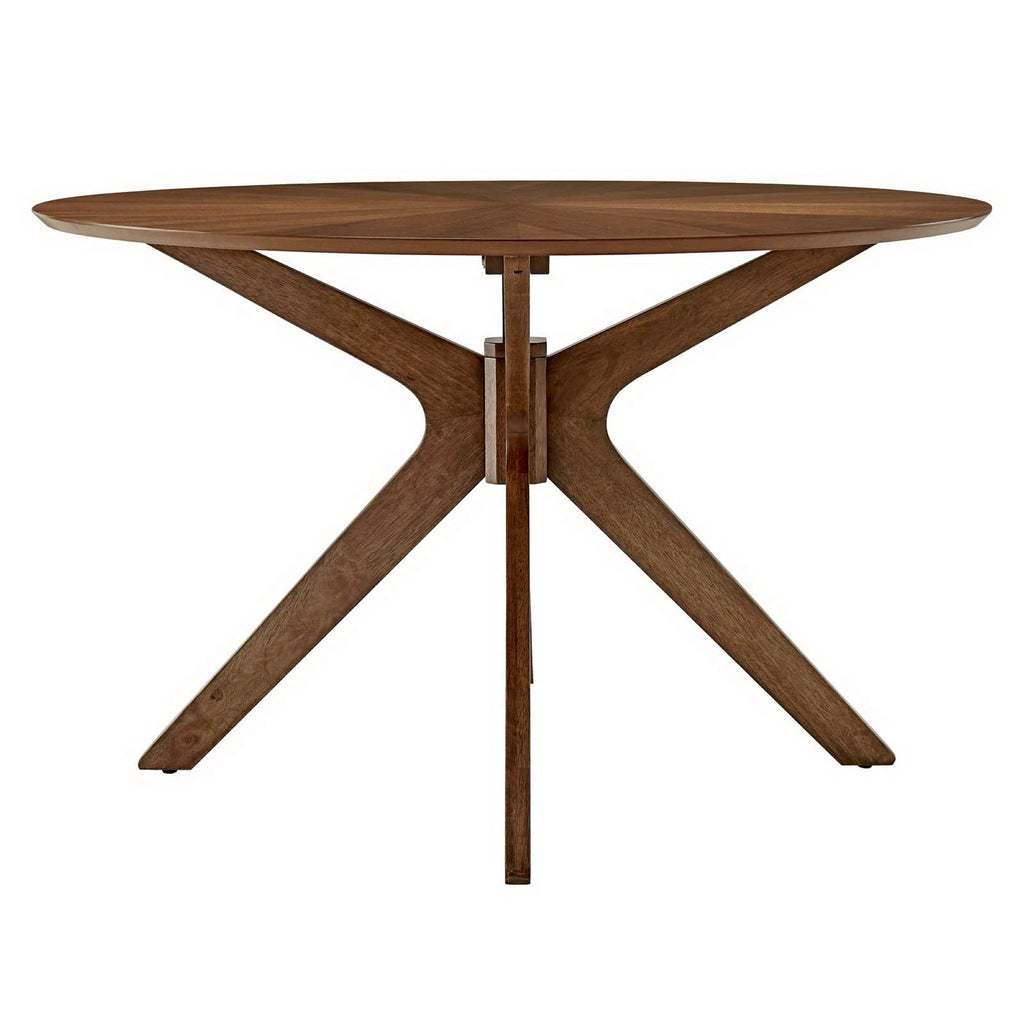 Crossroads 47" Round Wood Dining Table - Walnut