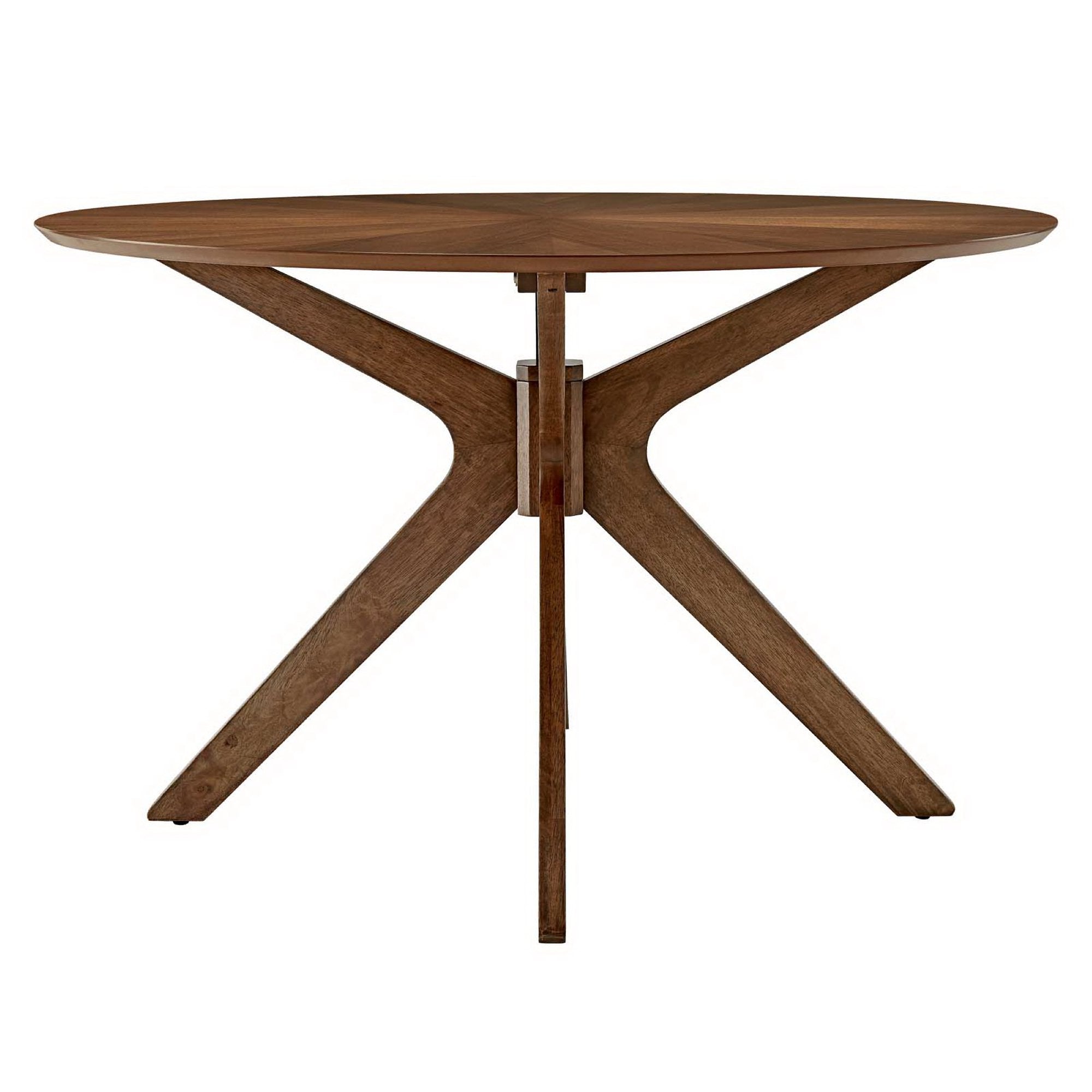 Crossroads 47" Round Wood Dining Table - Walnut