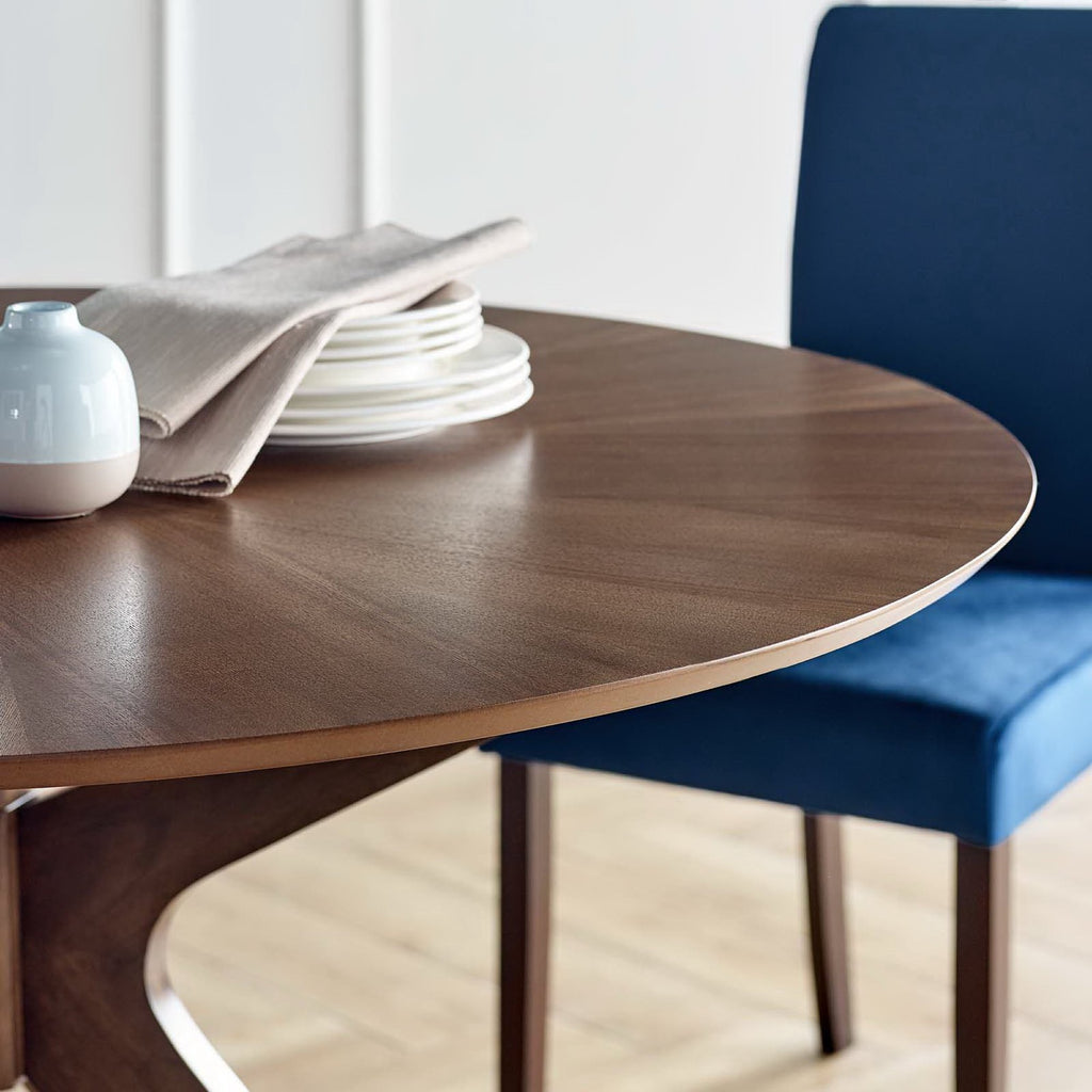 Crossroads 47" Round Wood Dining Table - Walnut