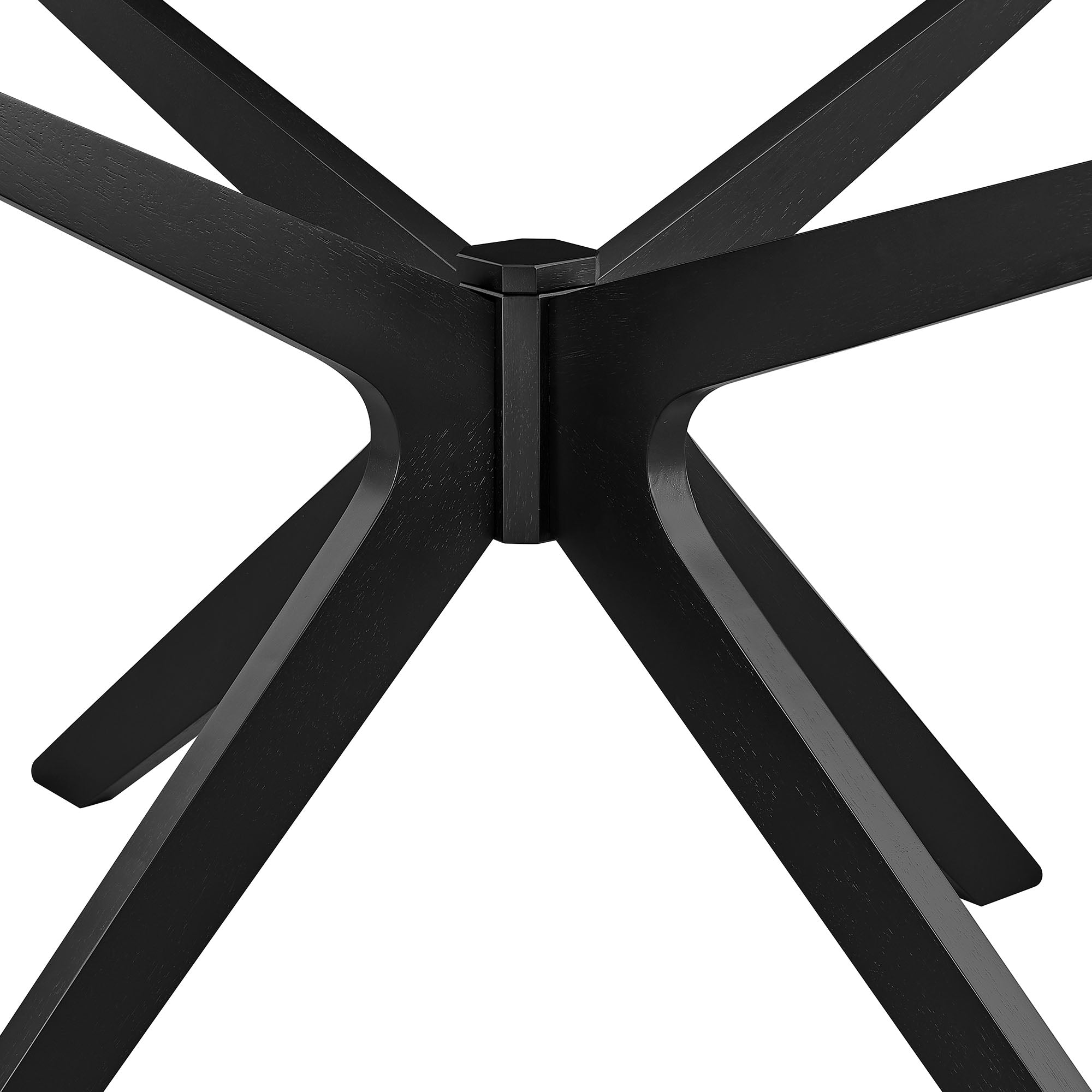 Crossroads 63" Oval Wood Dining Table - Black