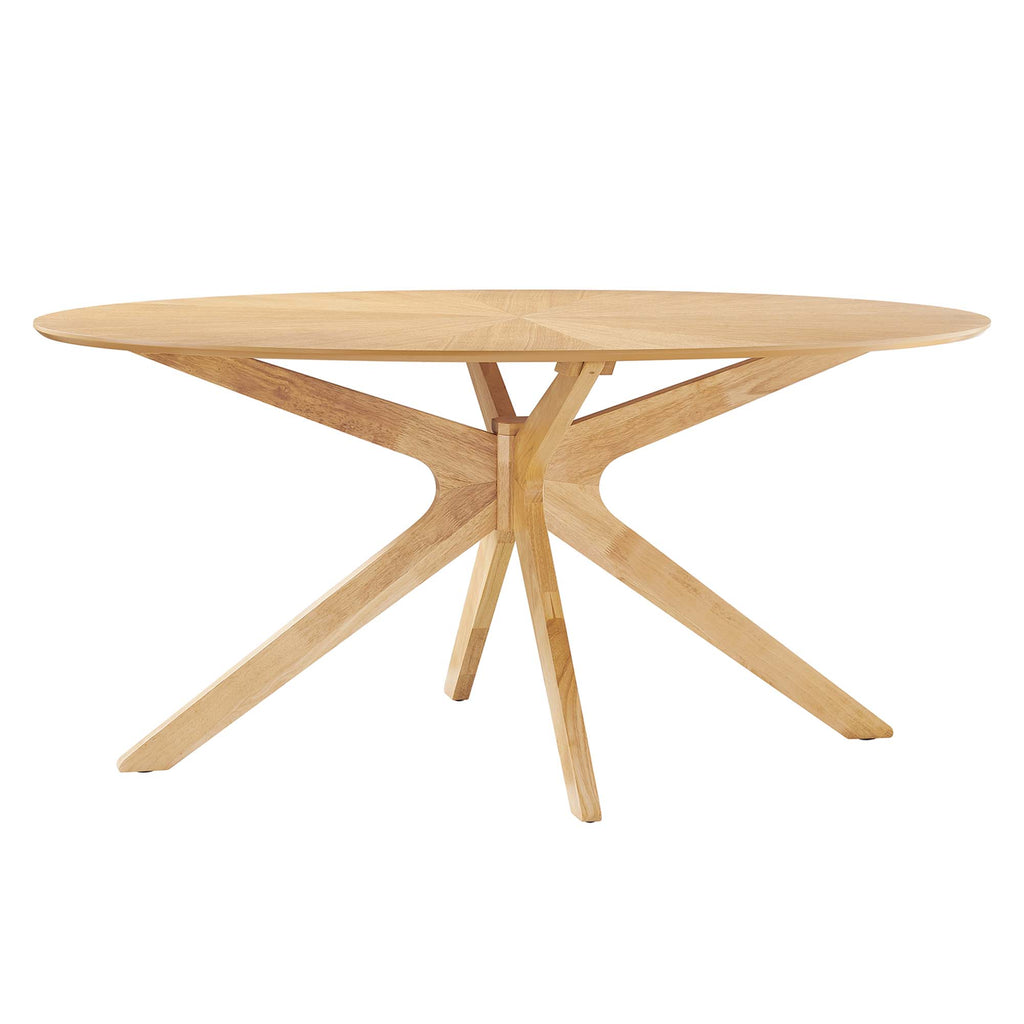 Crossroads 63" Oval Wood Dining Table - Oak