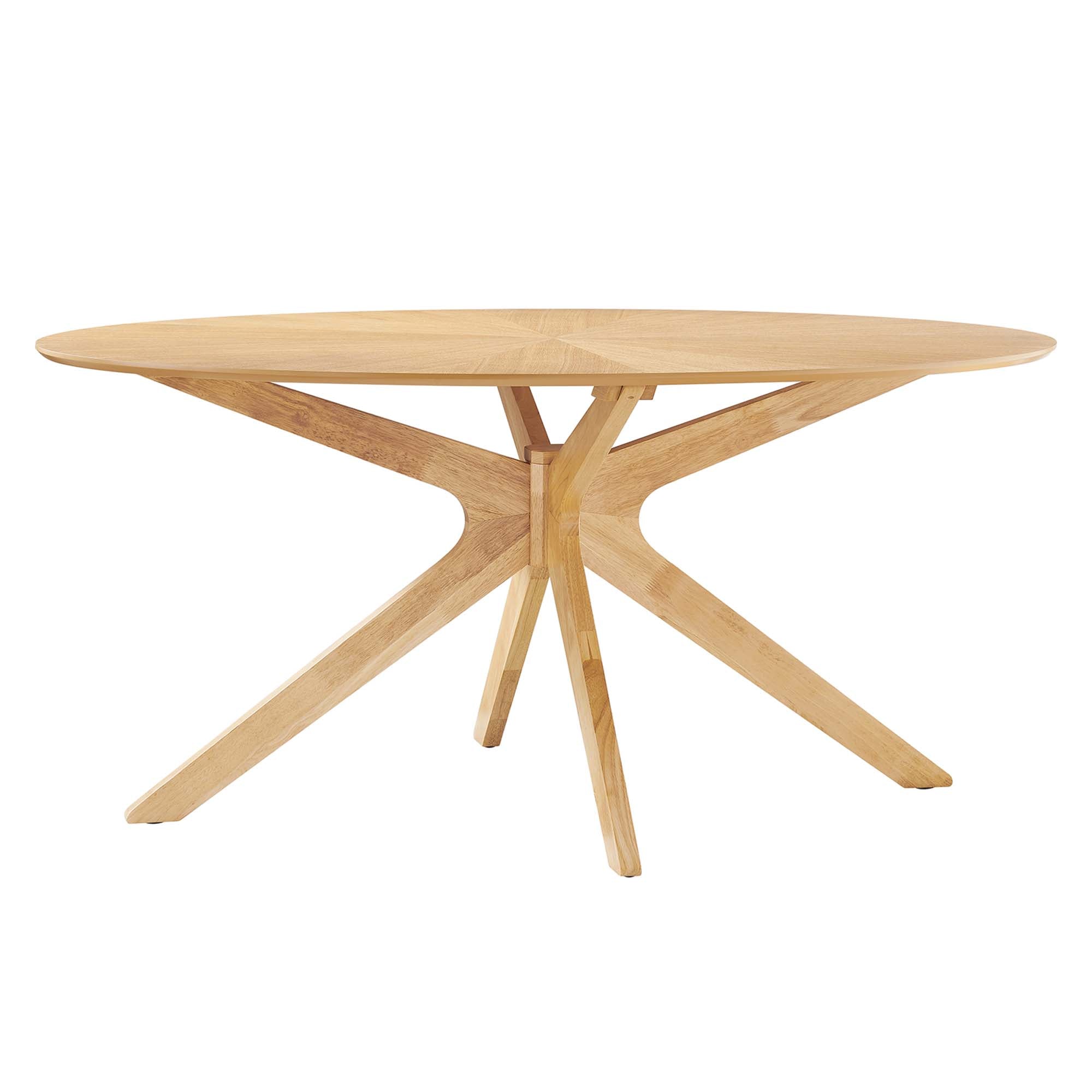 Crossroads 63" Oval Wood Dining Table - Oak