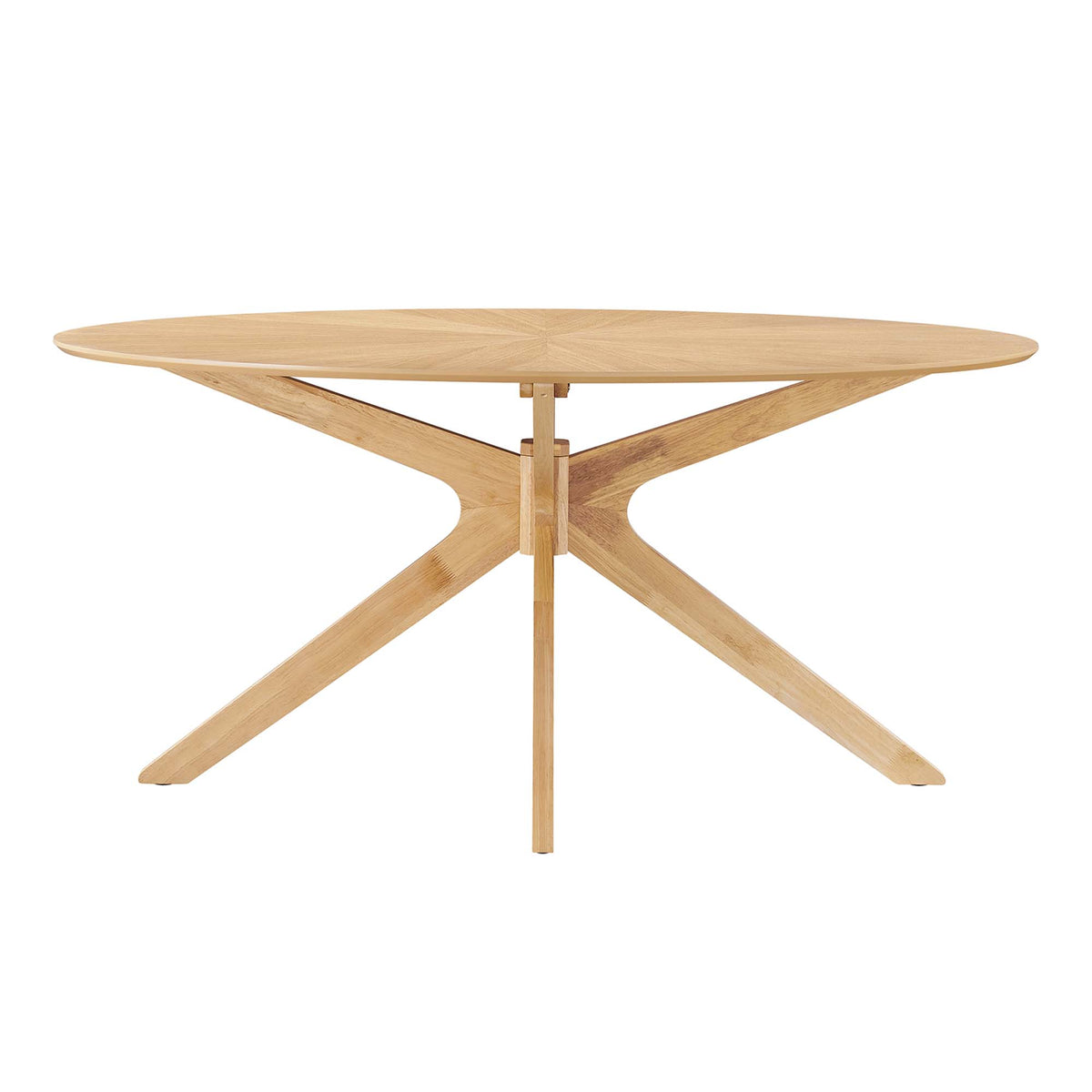 Crossroads 63" Oval Wood Dining Table - Oak