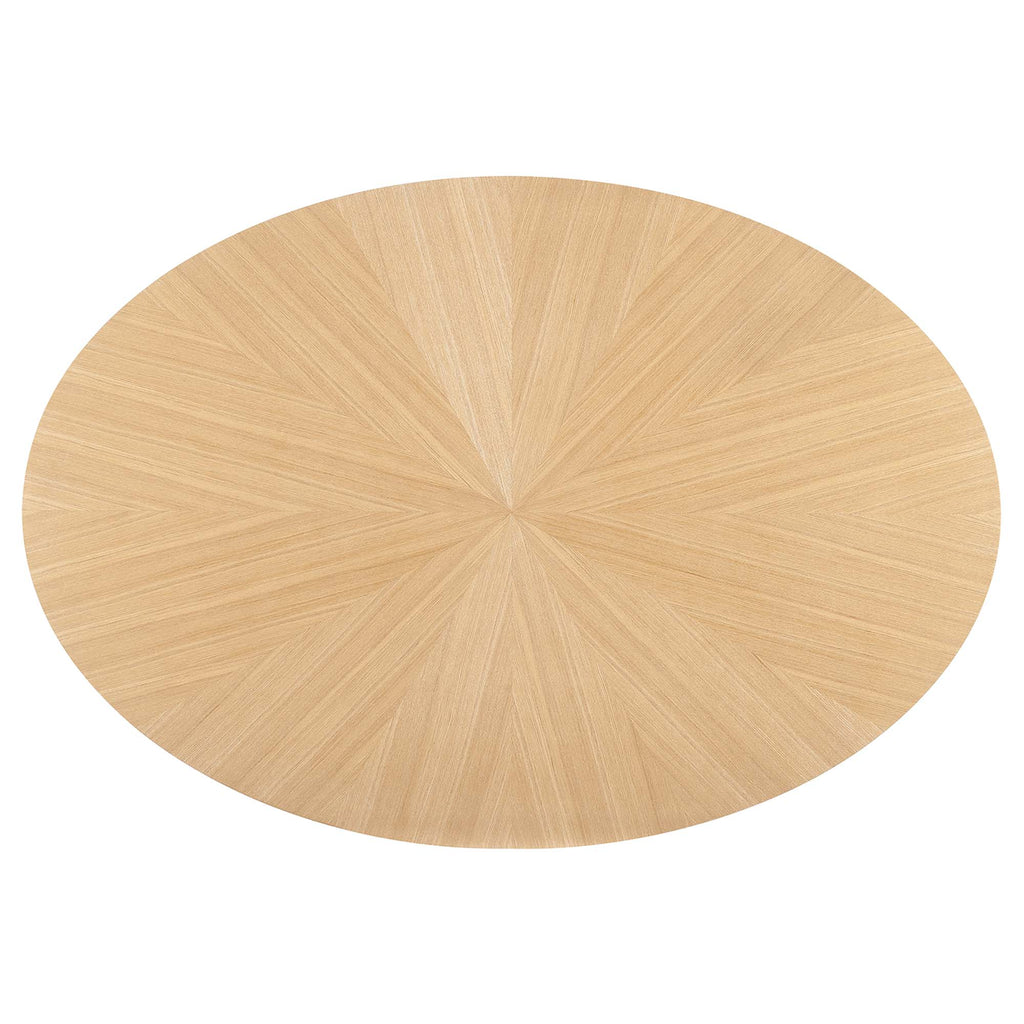 Crossroads 63" Oval Wood Dining Table - Oak