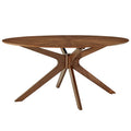 Crossroads 63" Oval Wood Dining Table - Walnut
