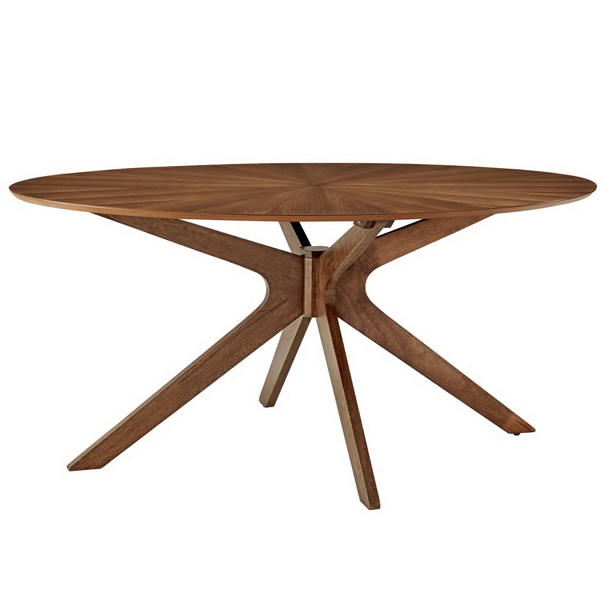 Crossroads 63" Oval Wood Dining Table - Walnut