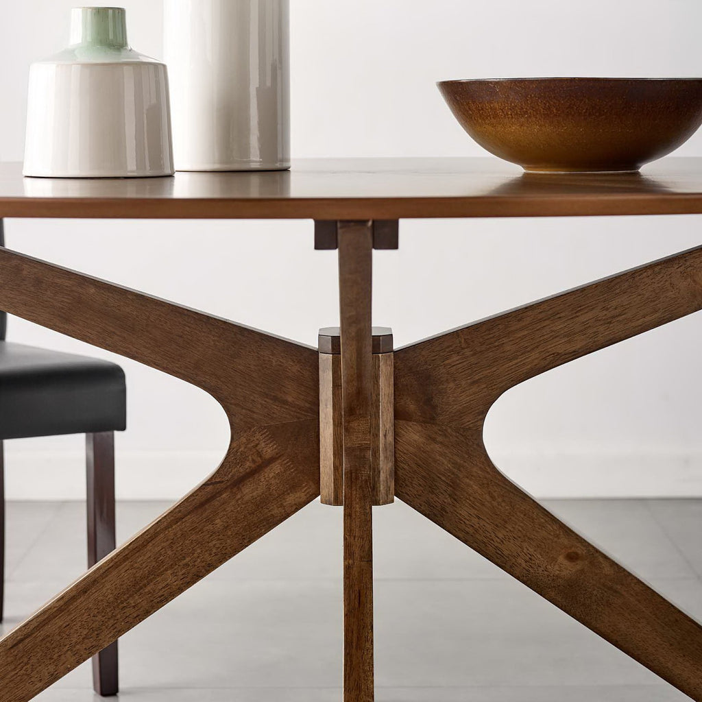 Crossroads 63" Oval Wood Dining Table - Walnut