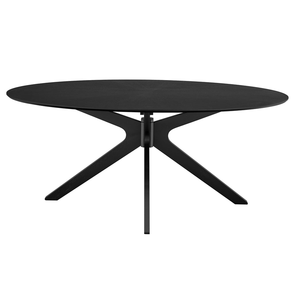 Crossroads 71" Oval Wood Dining Table - Black
