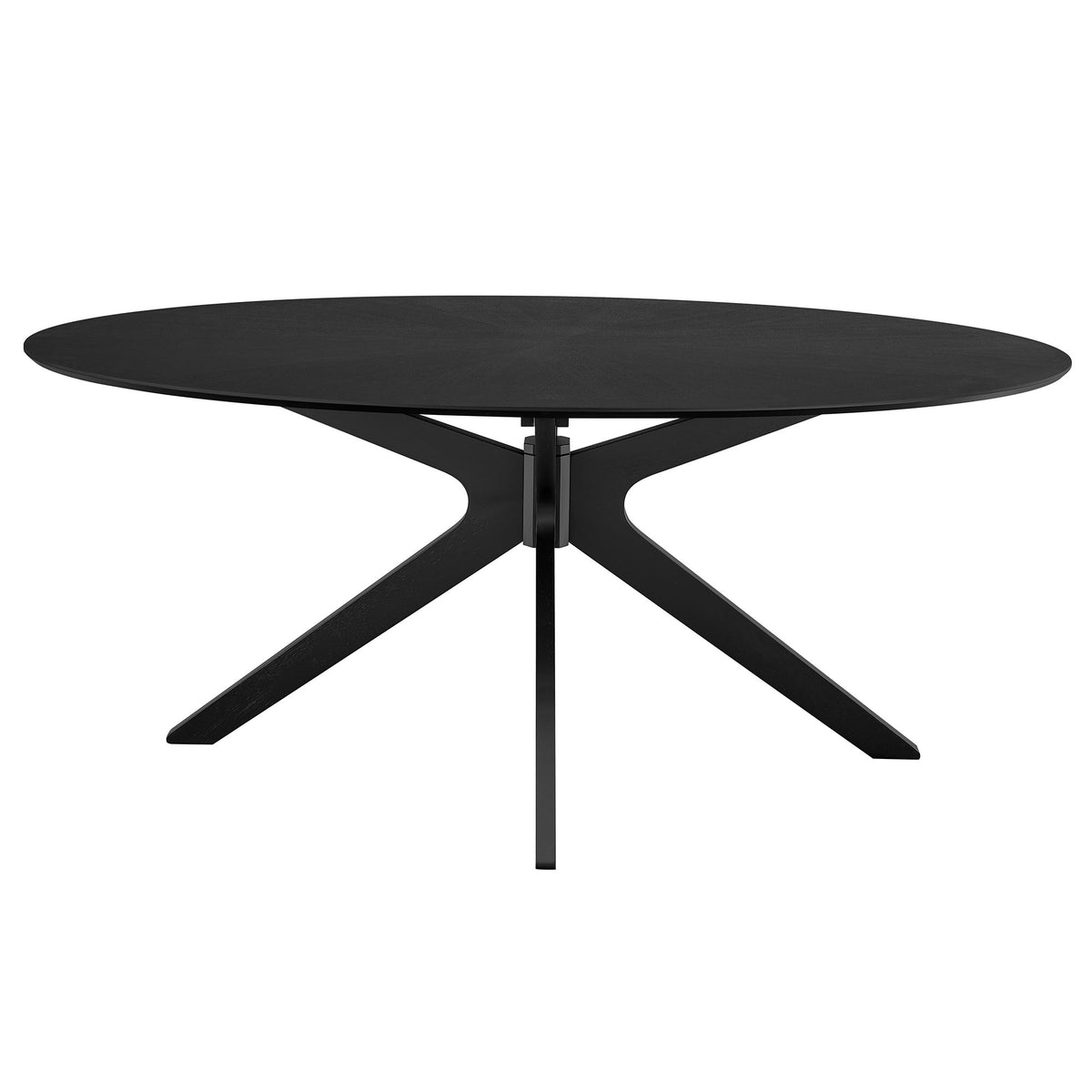 Crossroads 71" Oval Wood Dining Table - Black