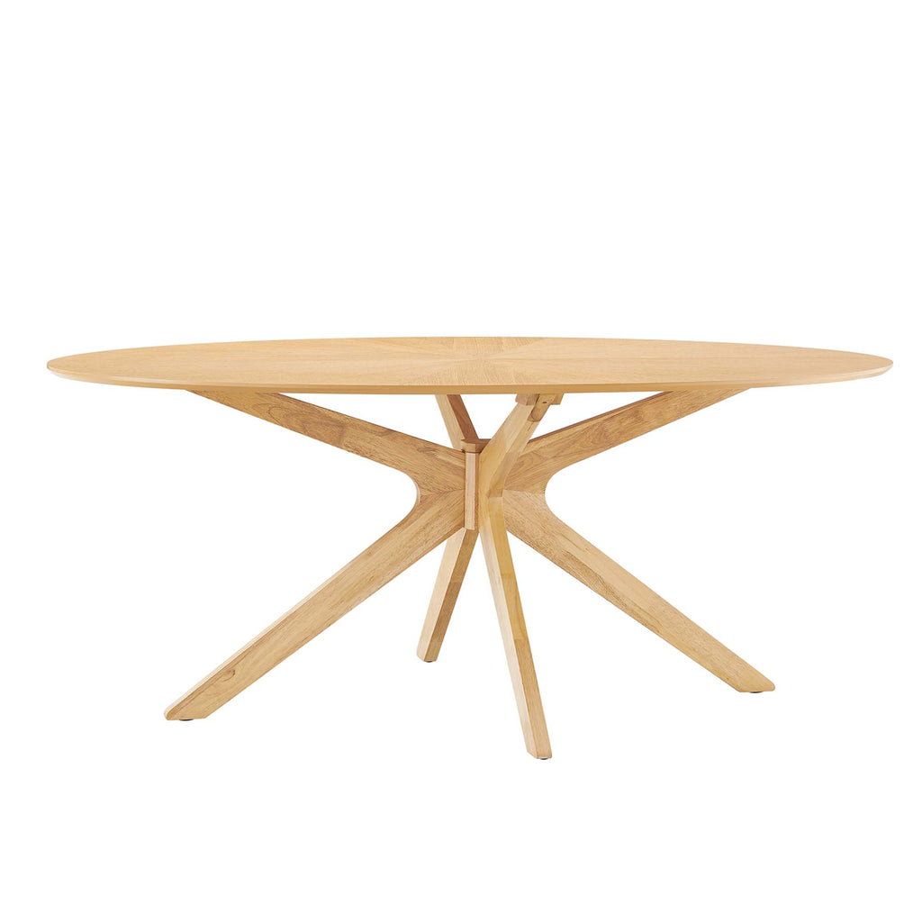 Crossroads 71" Oval Wood Dining Table - Oak