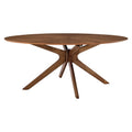 Crossroads 71" Oval Wood Dining Table - Walnut