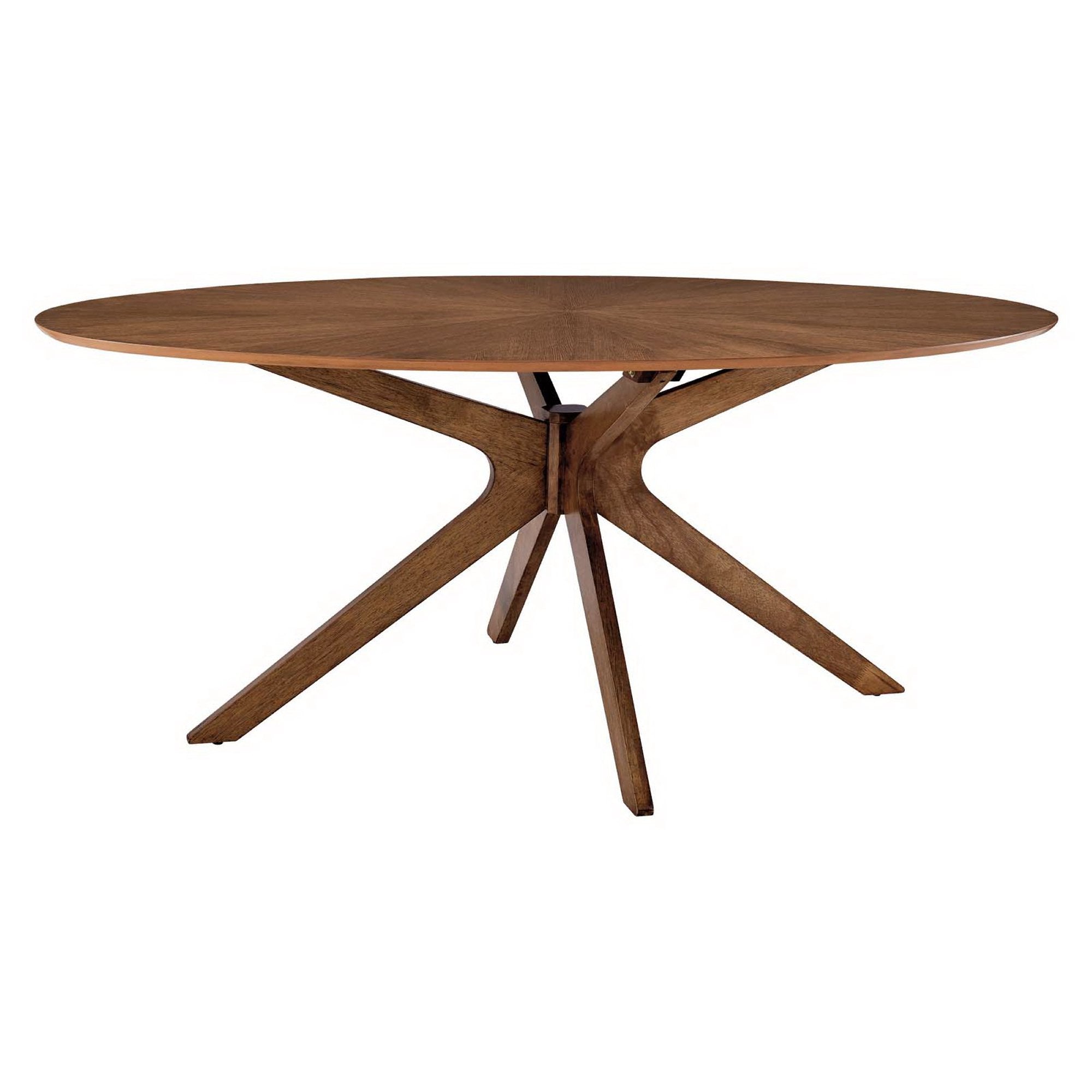Crossroads 71" Oval Wood Dining Table - Walnut