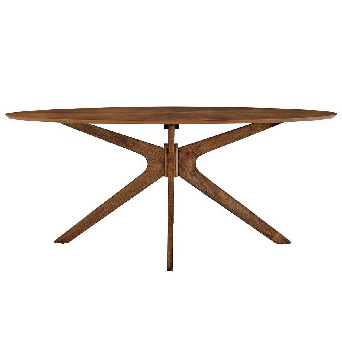 Crossroads 71" Oval Wood Dining Table - Walnut