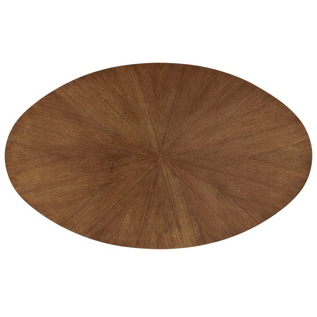 Crossroads 71" Oval Wood Dining Table - Walnut