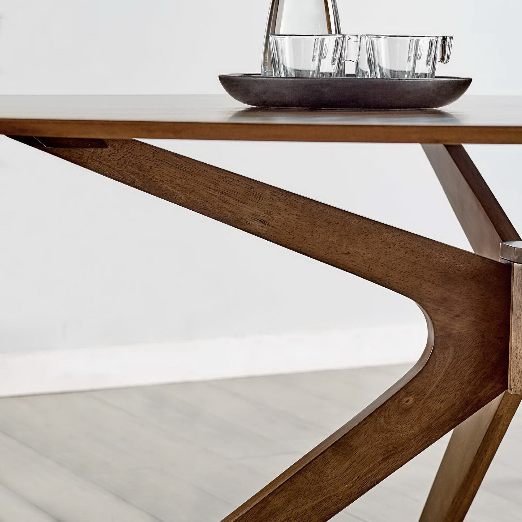 Crossroads 71" Oval Wood Dining Table - Walnut