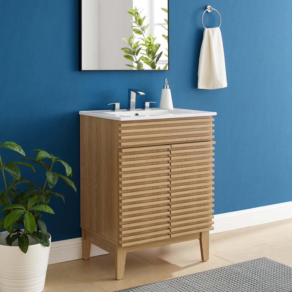 Render 24" Bathroom Vanity - Oak White