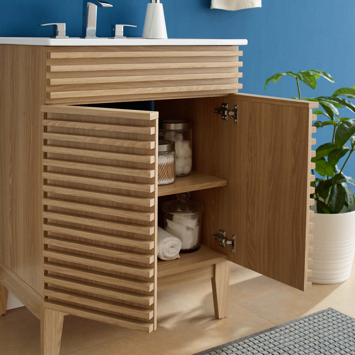 Render 24" Bathroom Vanity - Oak White