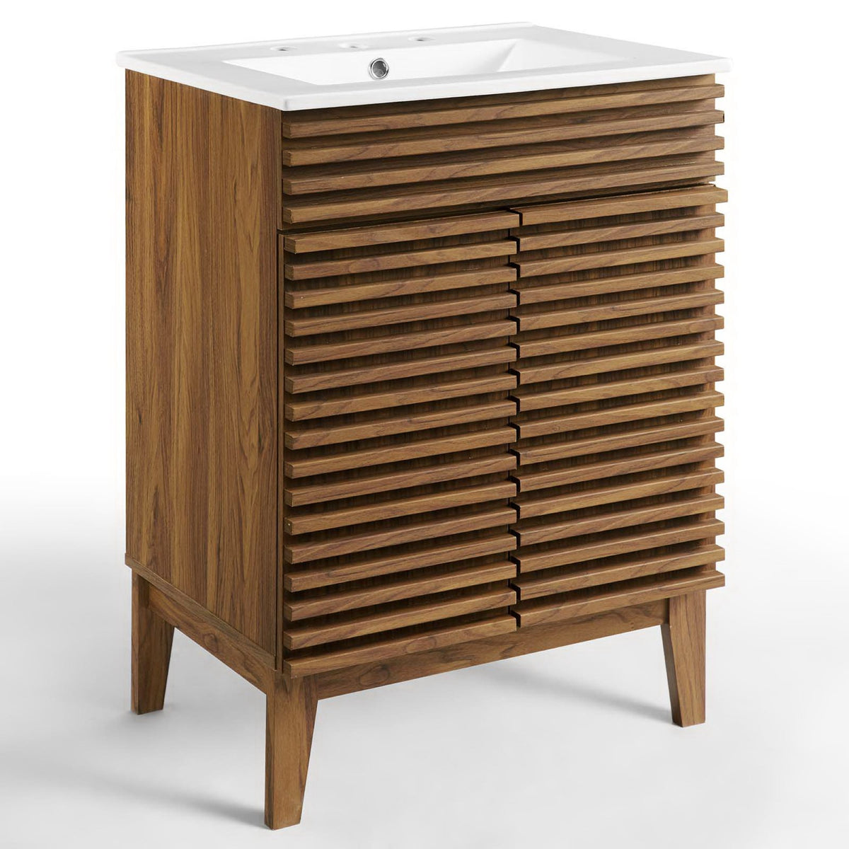 Render 24" Bathroom Vanity - Walnut White