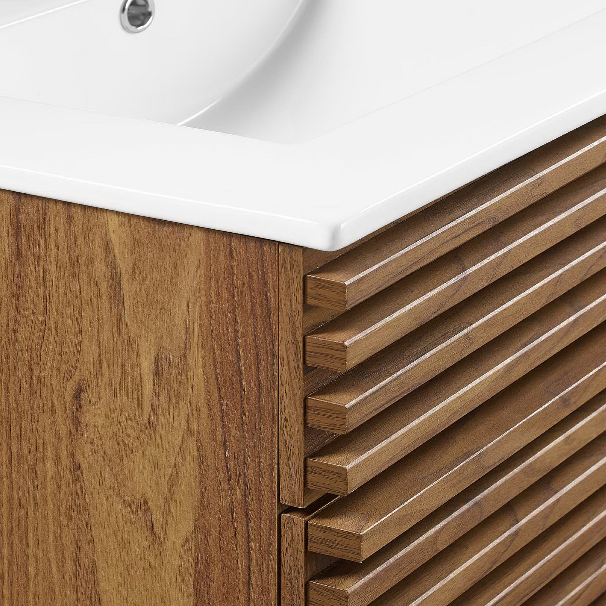 Render 24" Bathroom Vanity - Walnut White