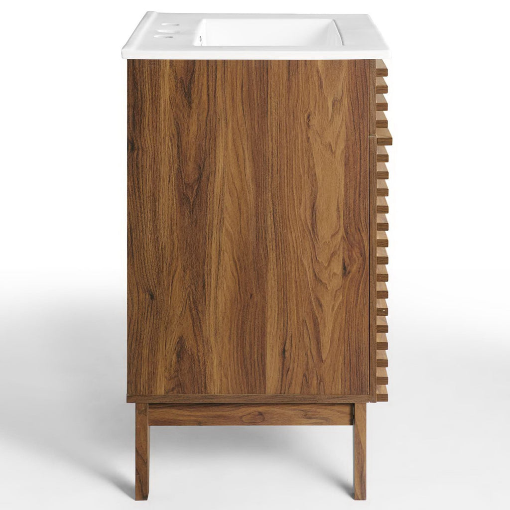 Render 24" Bathroom Vanity - Walnut White
