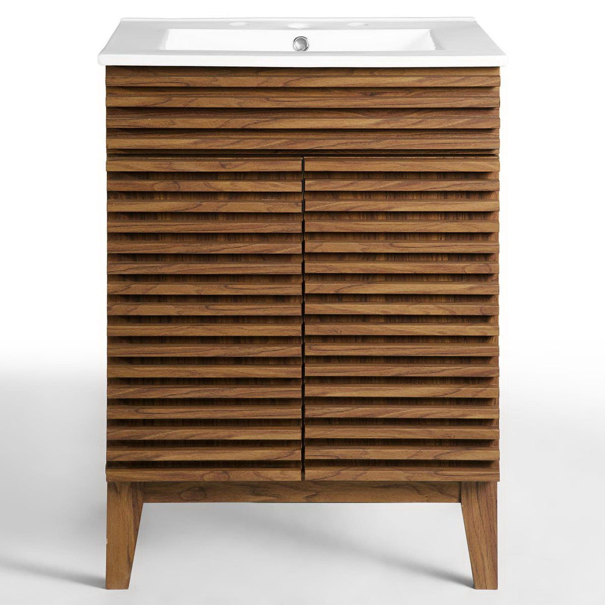 Render 24" Bathroom Vanity - Walnut White