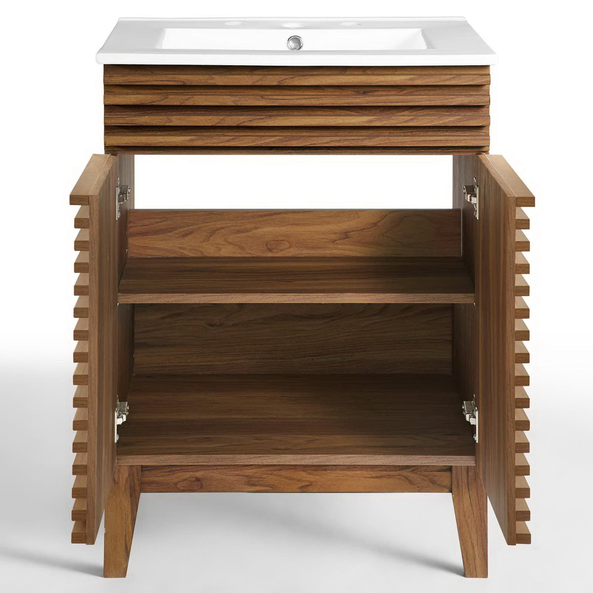 Render 24" Bathroom Vanity - Walnut White