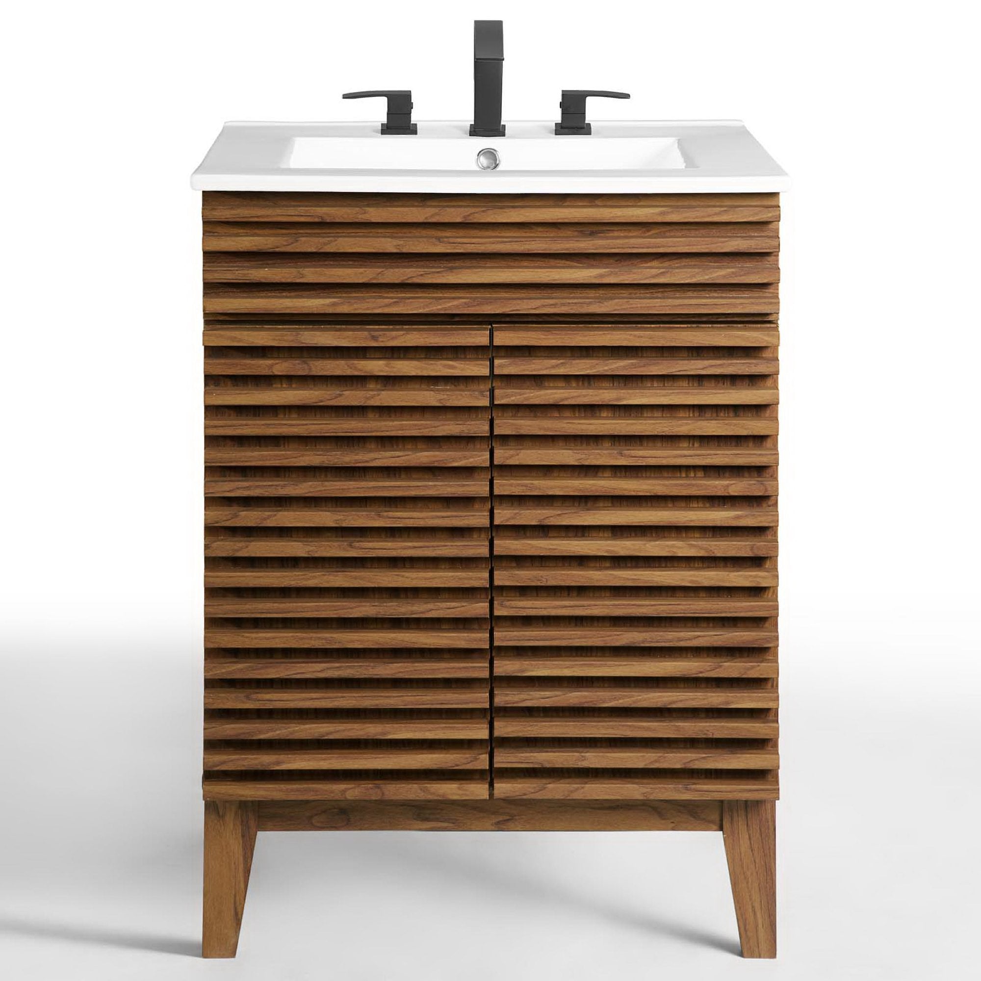 Render 24" Bathroom Vanity - Walnut White