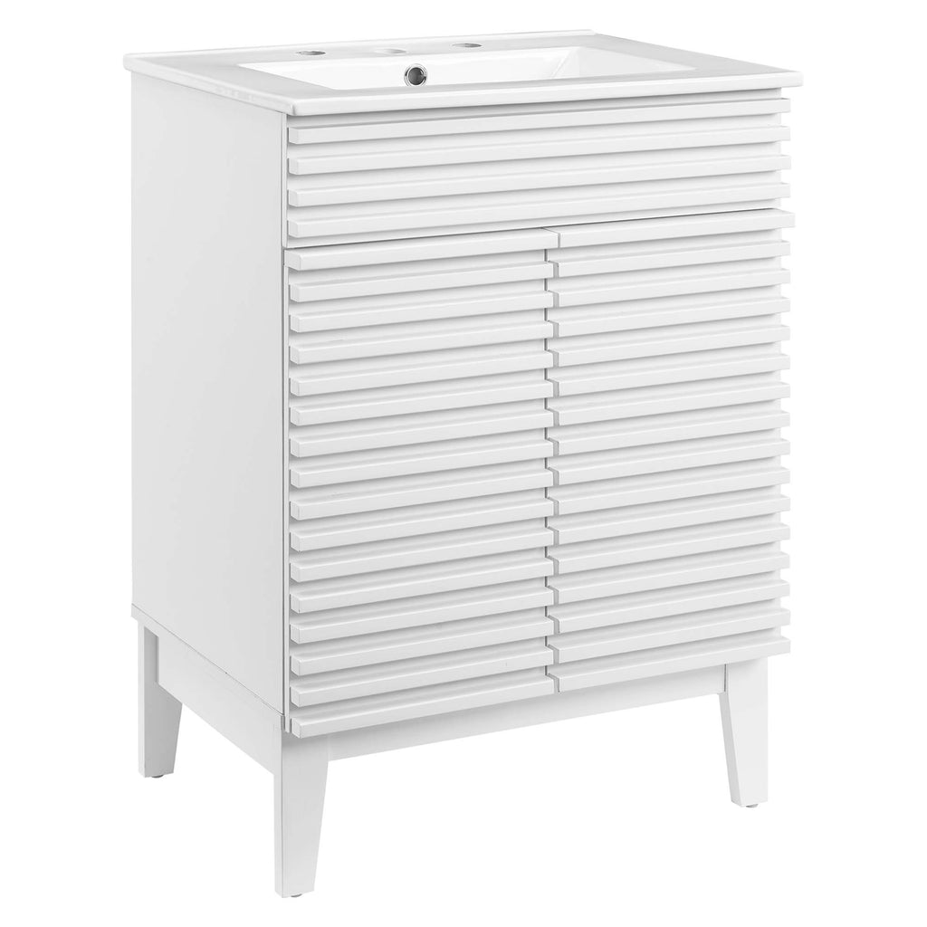 Render 24" Bathroom Vanity - White White