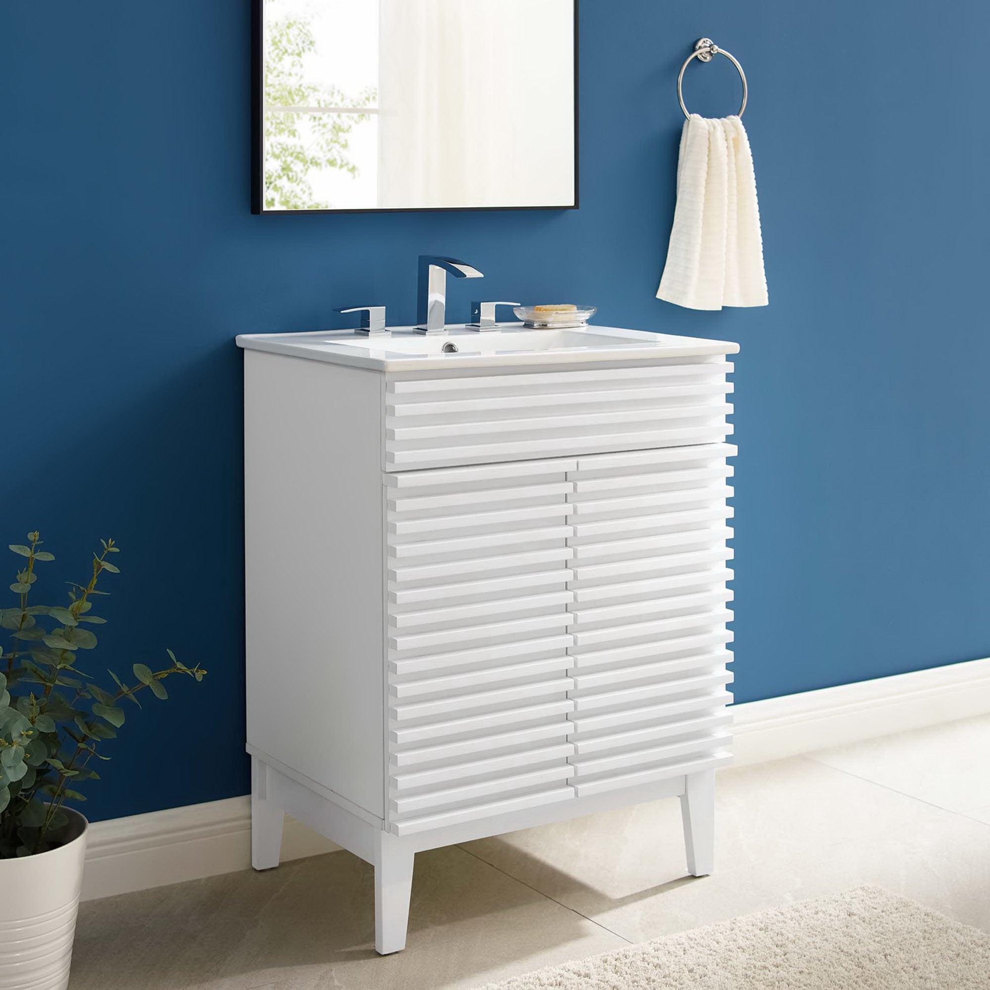 Render 24" Bathroom Vanity - White White