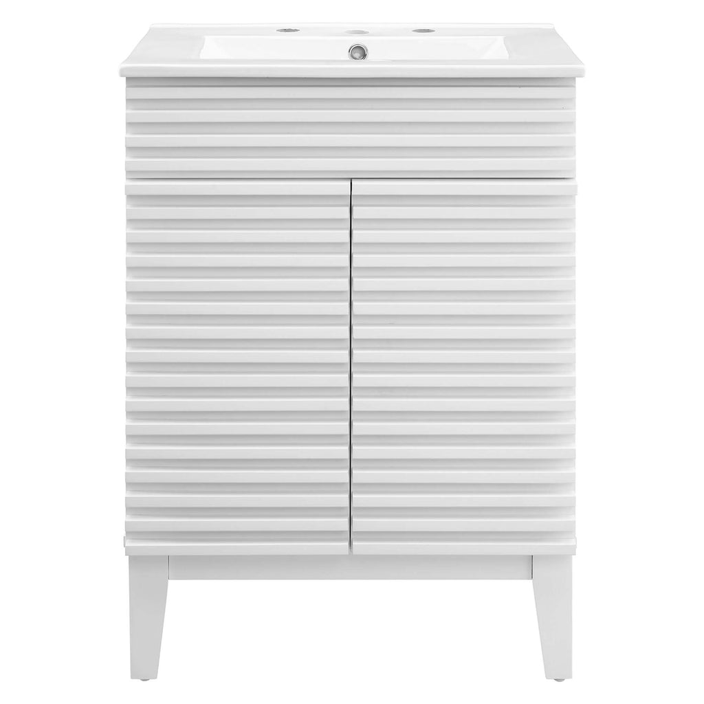 Render 24" Bathroom Vanity - White White
